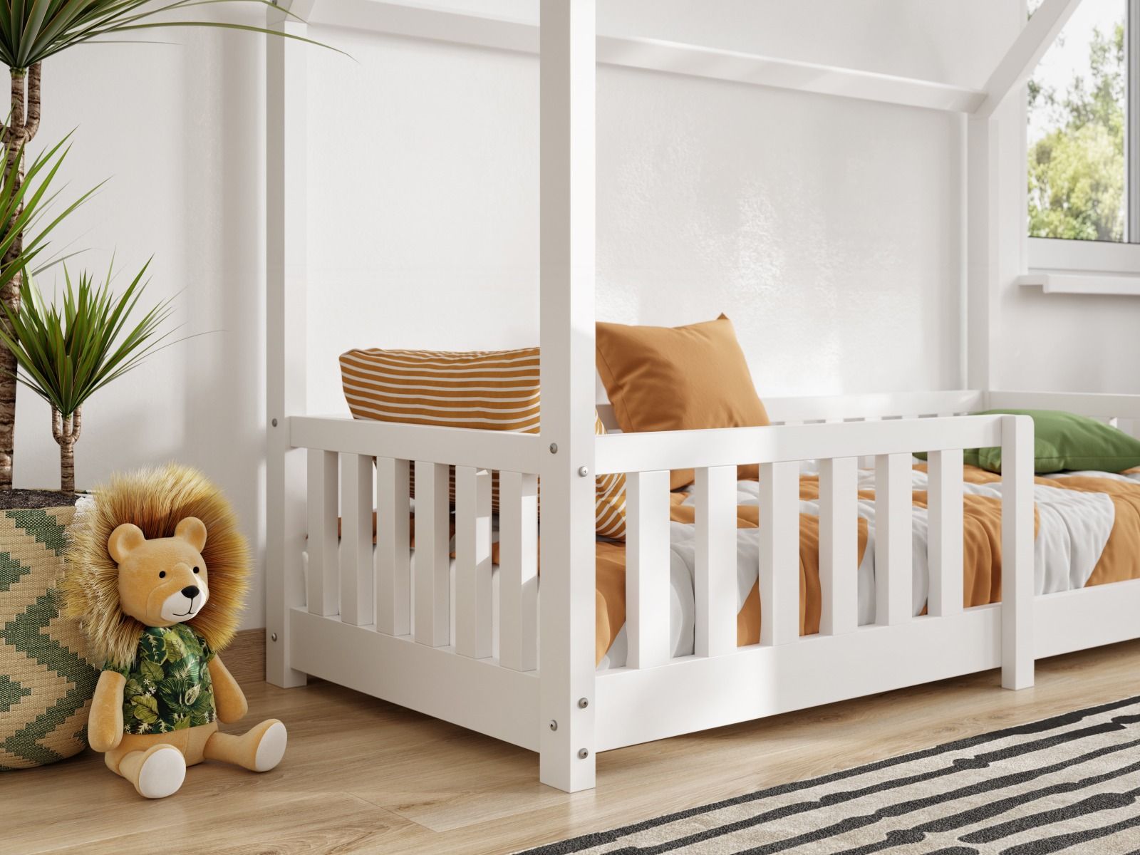 Flair Explorer Shorty Play House Floor Bed White Wooden