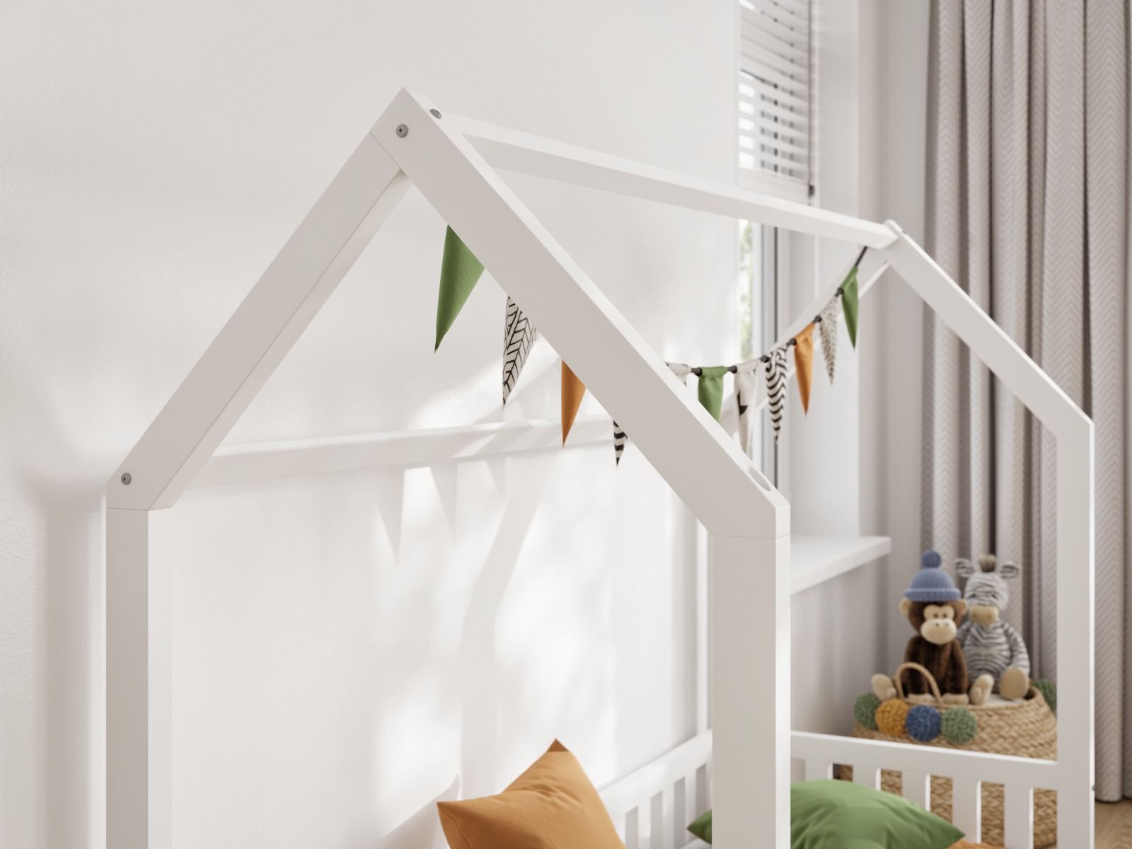 Flair Explorer Shorty Play House Floor Bed White Wooden