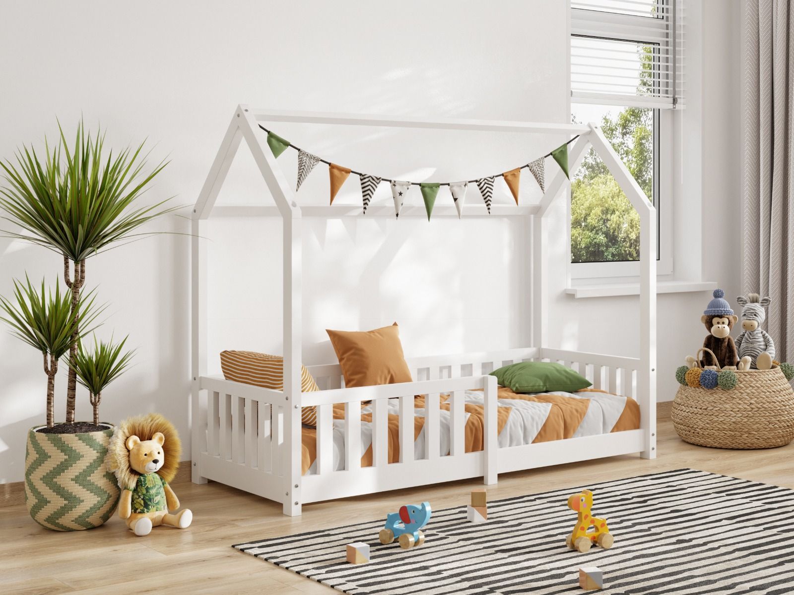 Flair Explorer Shorty Play House Floor Bed White Wooden