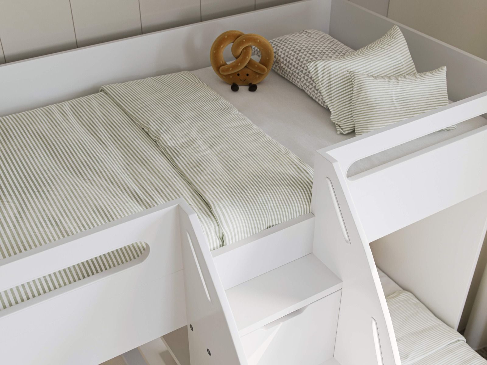 Flair Eddie Staircase Triple Bunk Bed with Storage