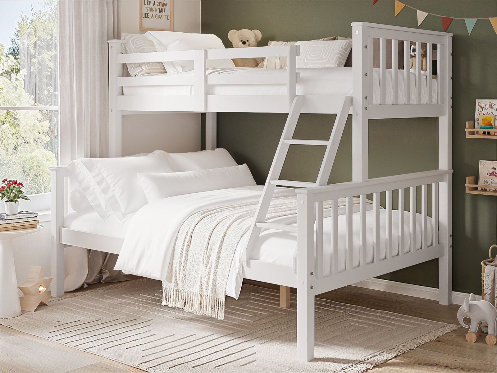 Flair Casey Detachable Triple Bunk Bed White