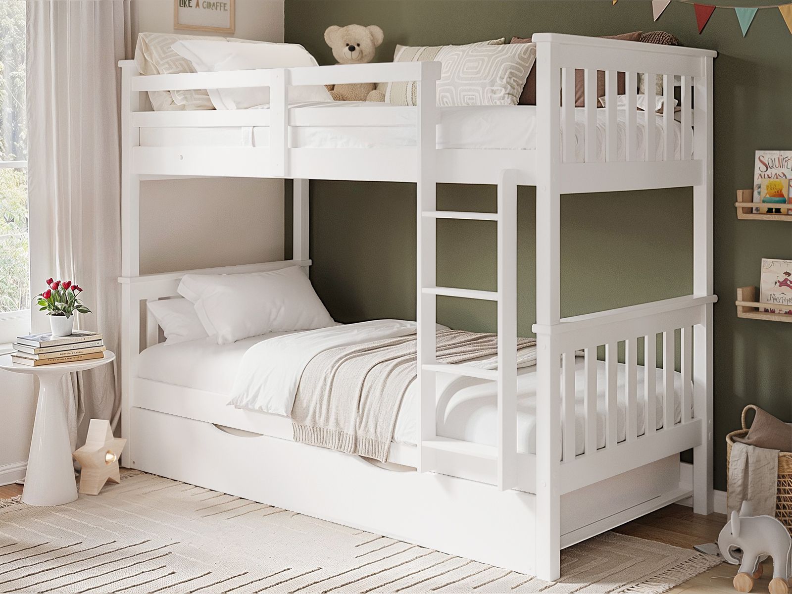 Flair Cypress Detachable Bunk Bed White