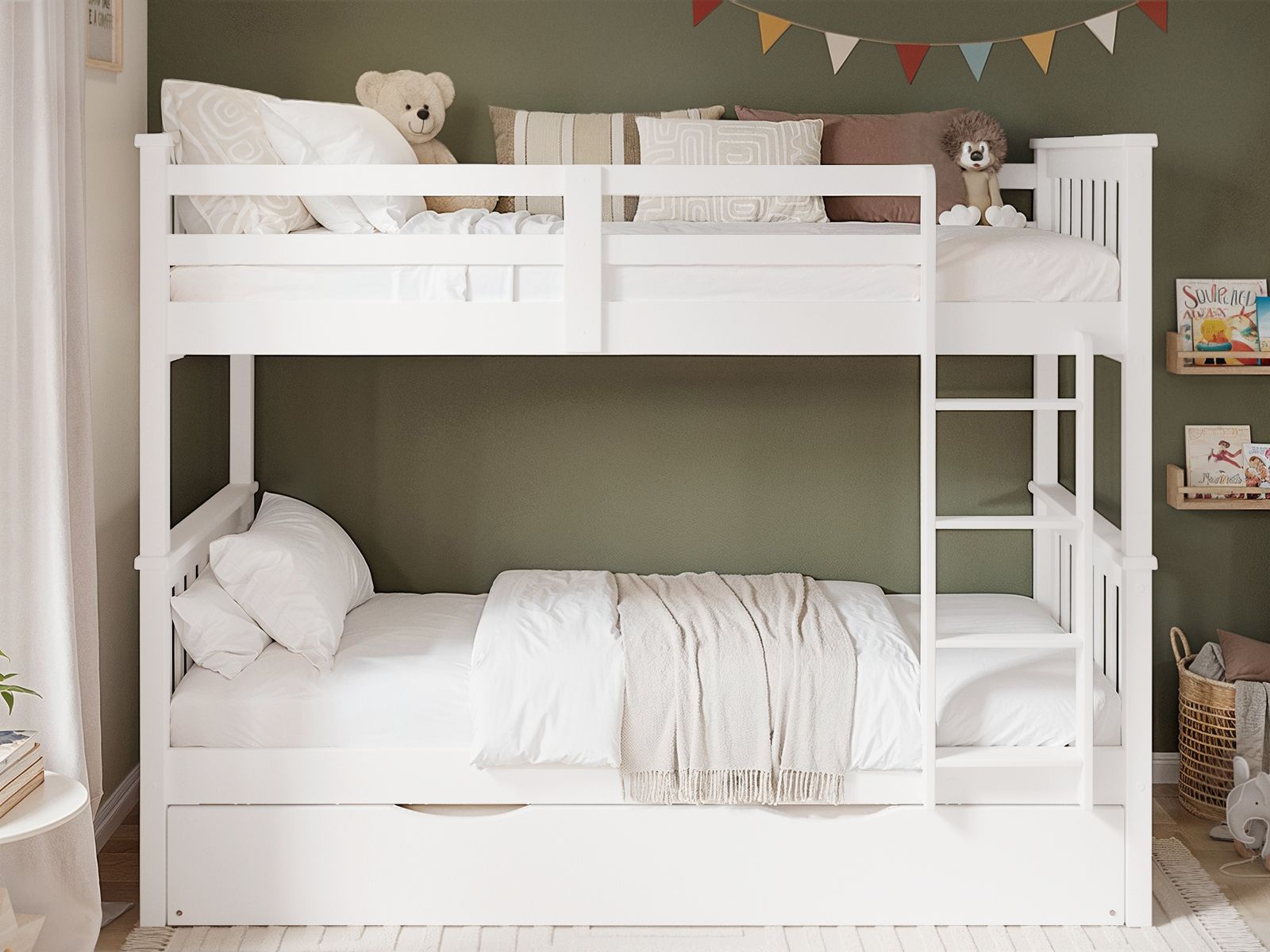 Flair Cypress Detachable Bunk Bed White