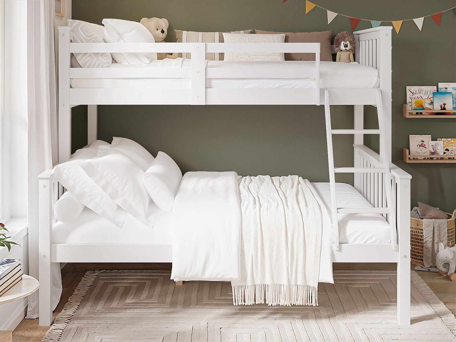 Flair Casey Detachable Triple Bunk Bed White