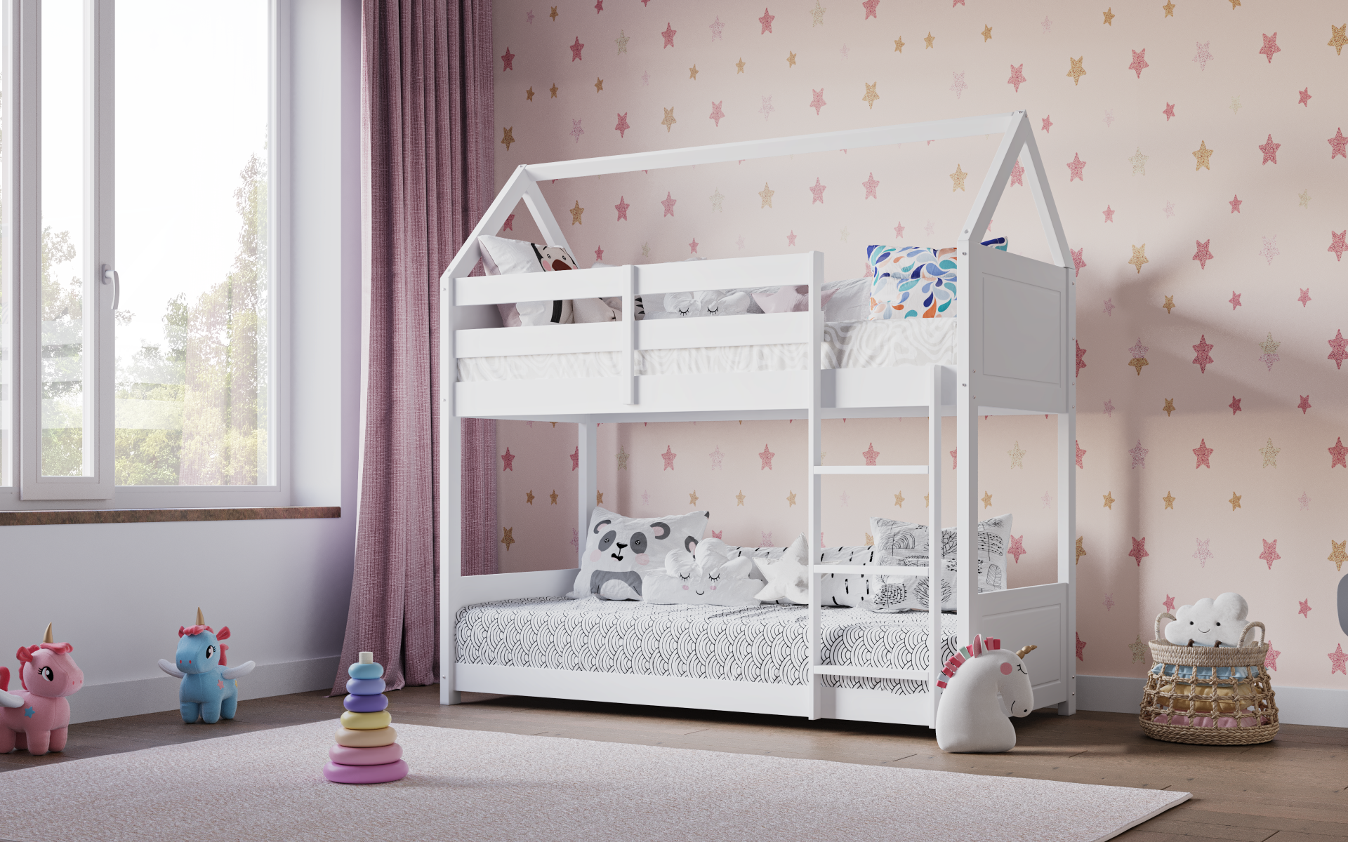 Flair Plation Low Play House Shorty Bunk Bed White