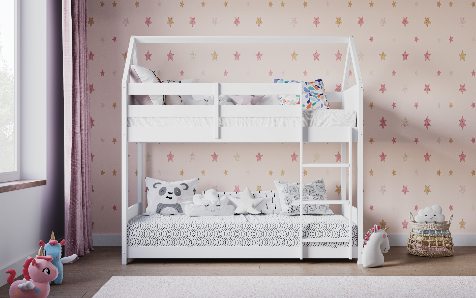 Flair Plation Low Play House Shorty Bunk Bed White