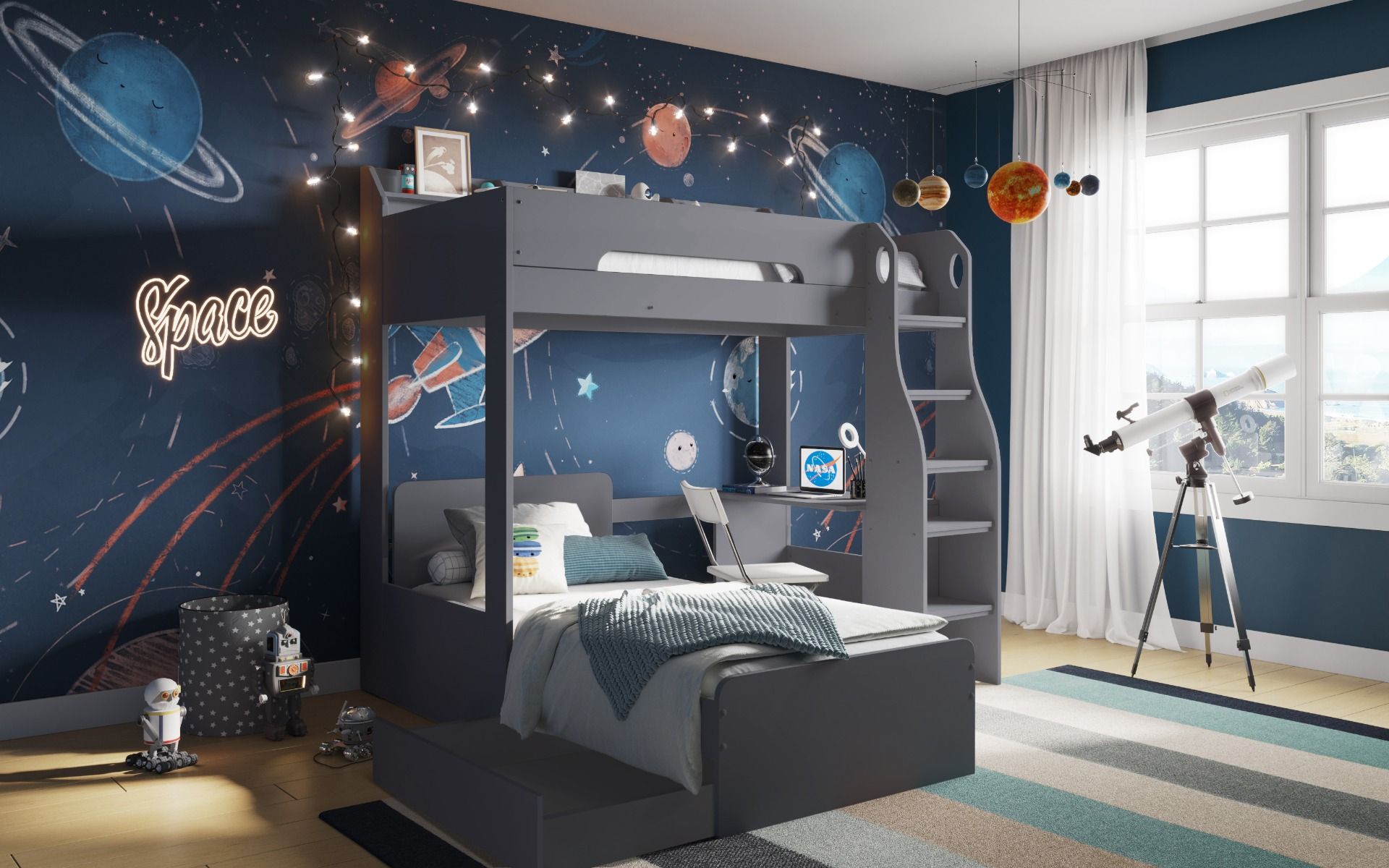 Flair Cosmic L Shaped Bunk Bed