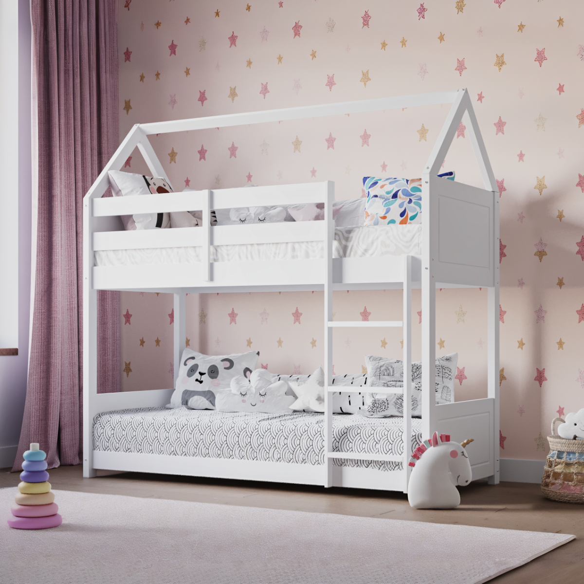 Flair Plation Low Play House Shorty Bunk Bed White
