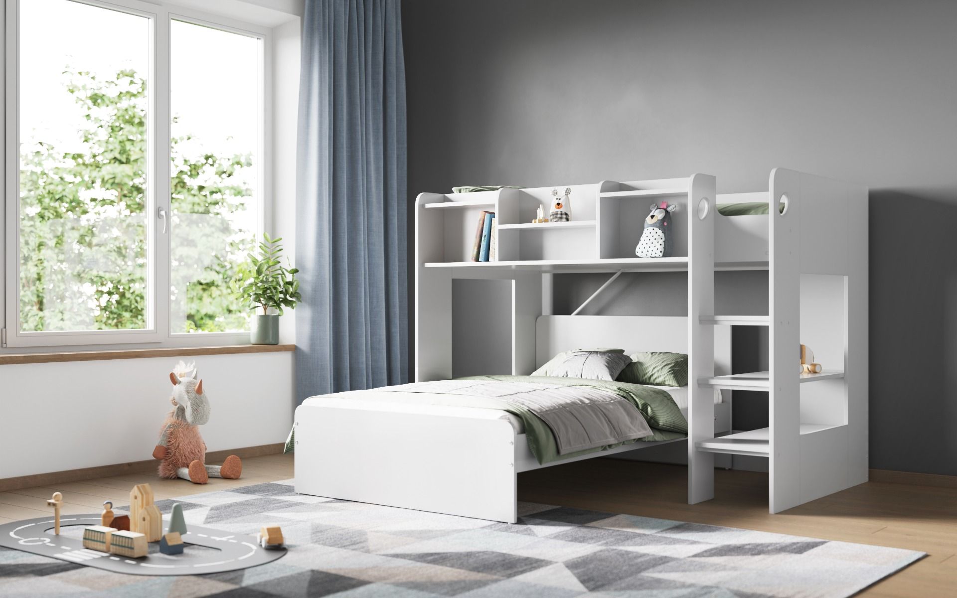 Flair Wizard L Shaped Triple Bunk Bed