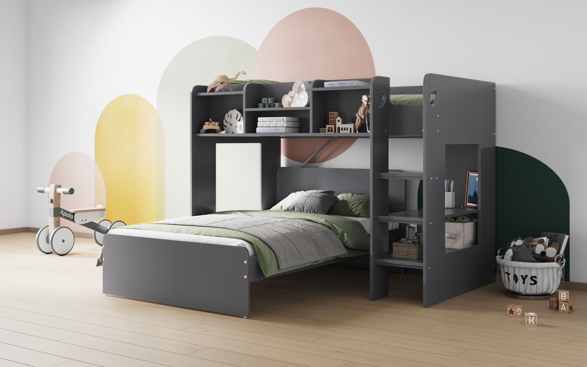 Flair Wizard L Shaped Triple Bunk Bed