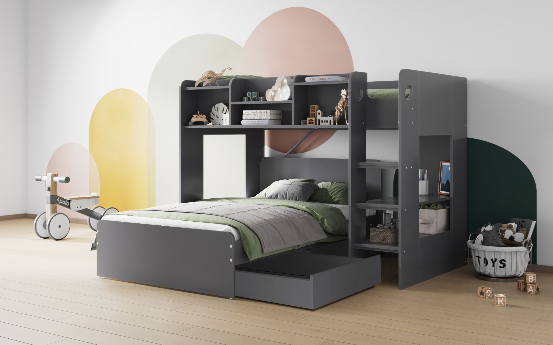 Flair Wizard L Shaped Triple Bunk Bed