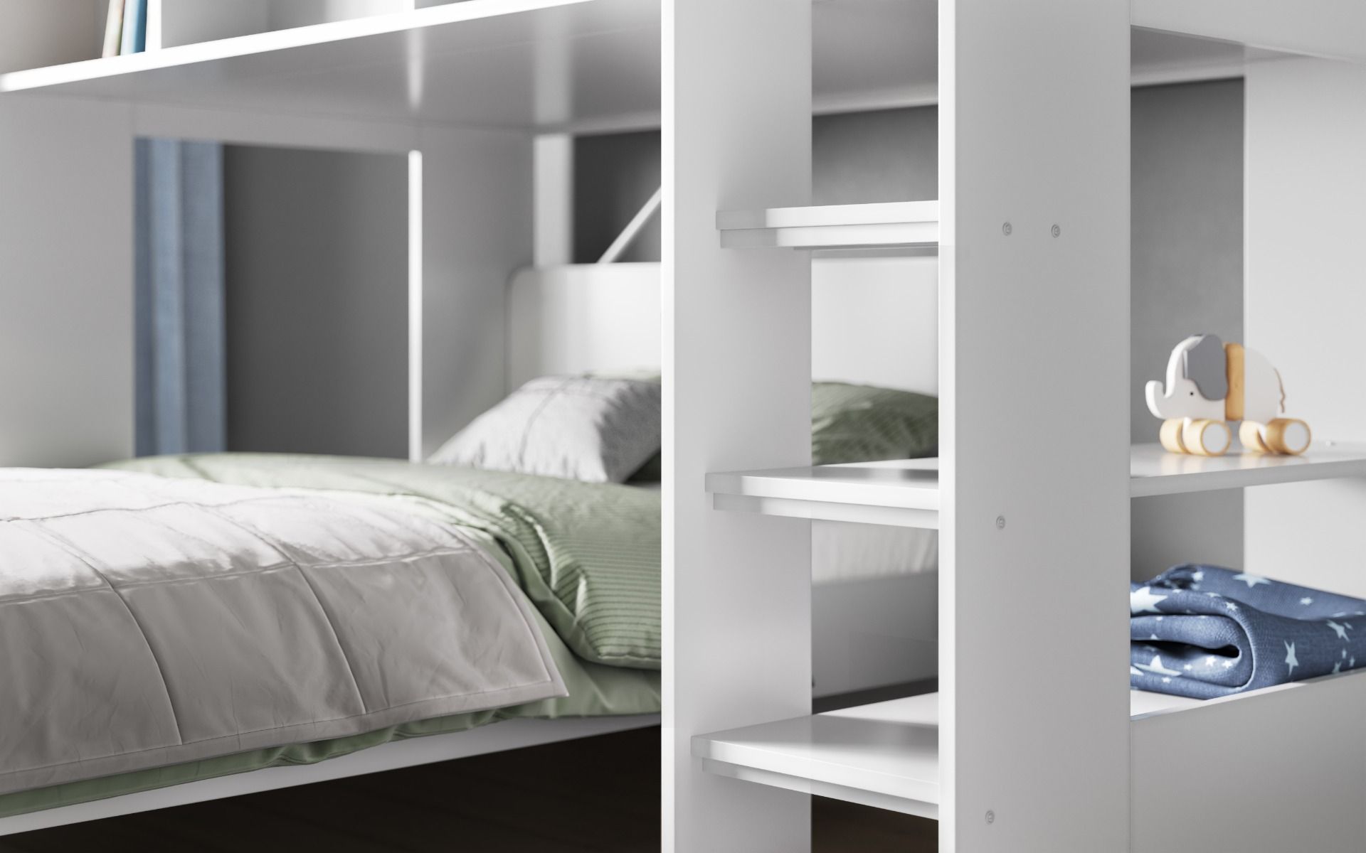 Flair Wizard L Shaped Triple Bunk Bed