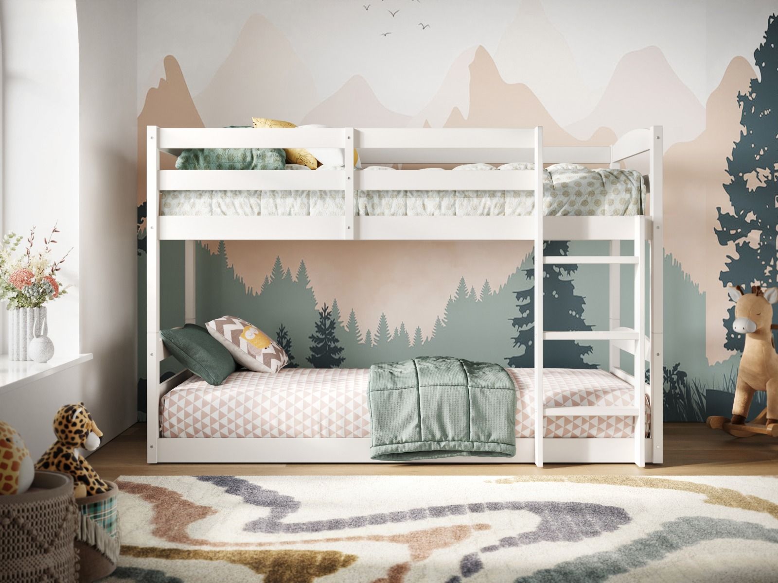 Flair Shasha Low Shorty Wooden Detachable Bunk Bed