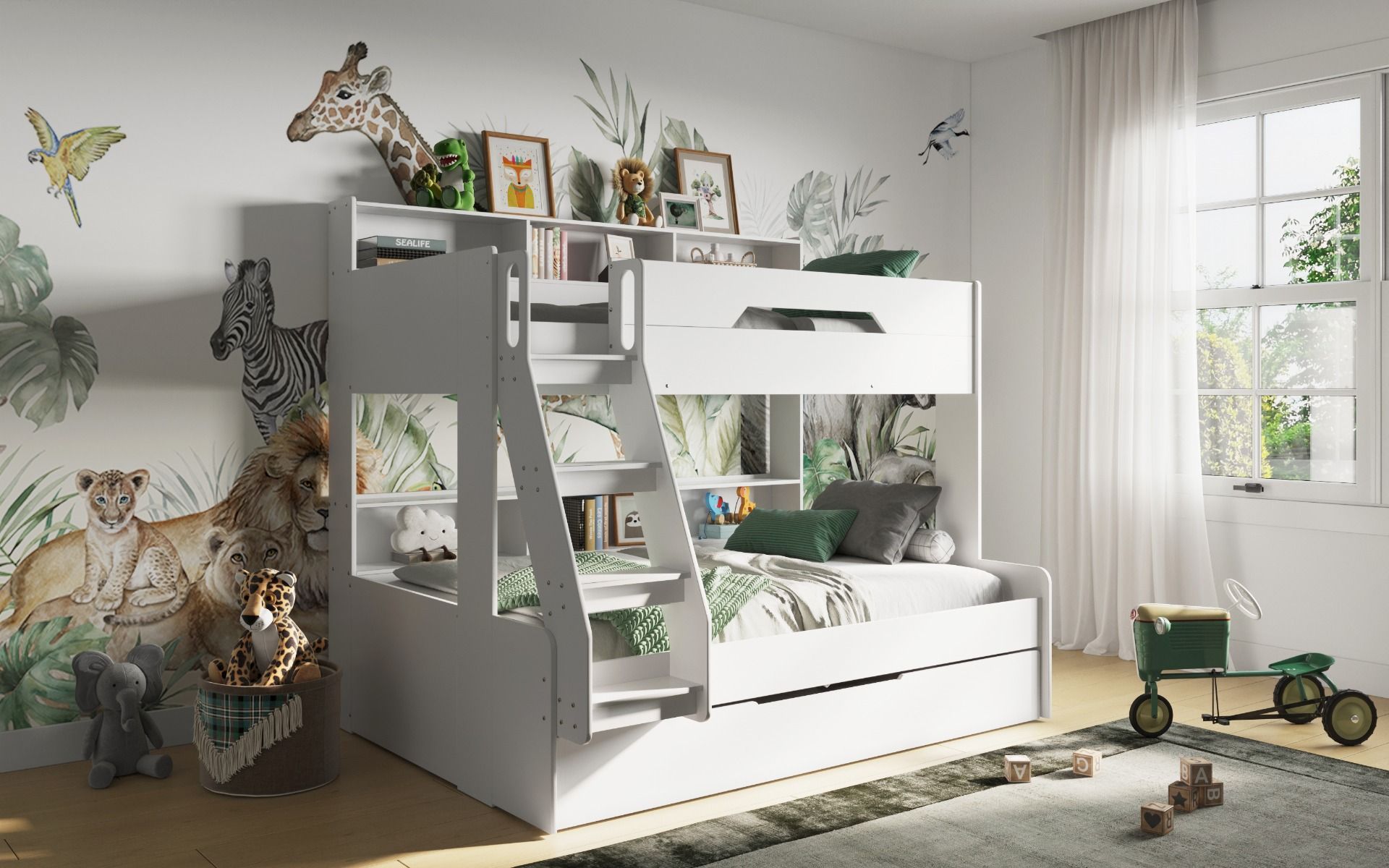 Flair Interstellar Triple Bunk Bed with Trundle
