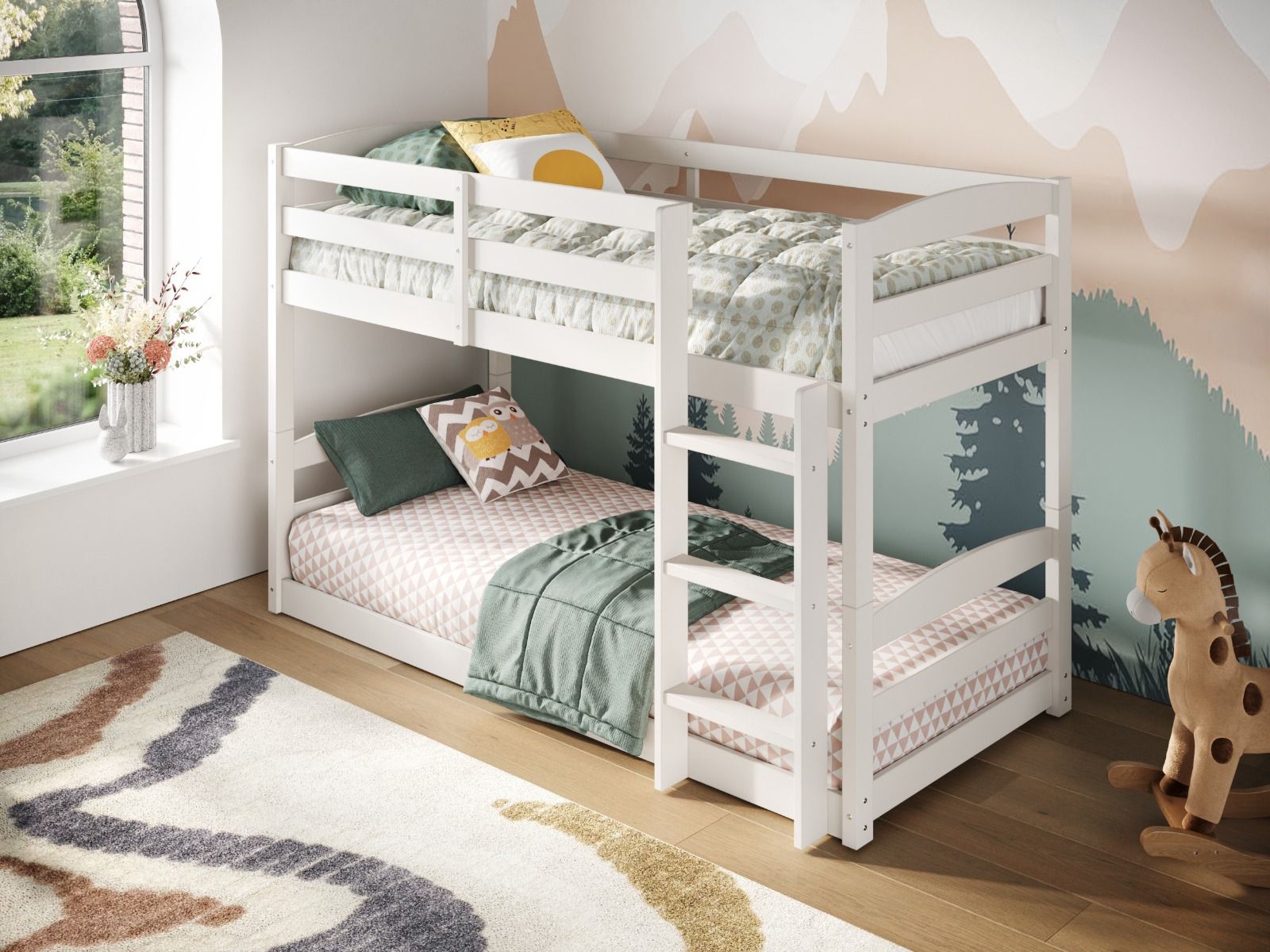 Flair Shasha Low Shorty Wooden Detachable Bunk Bed