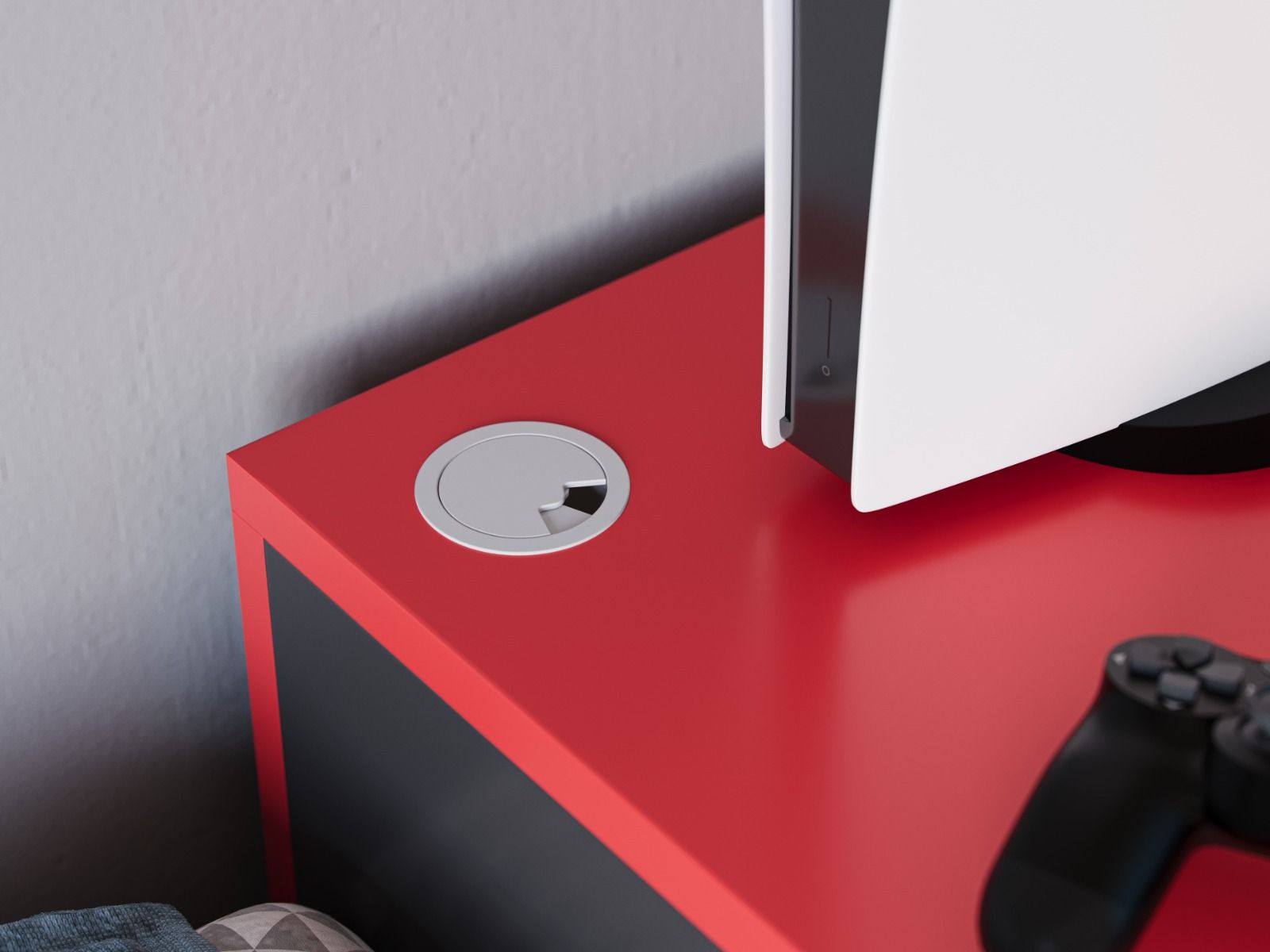 Recoil Portal Gaming Single Bed with Drawer Black & Red
