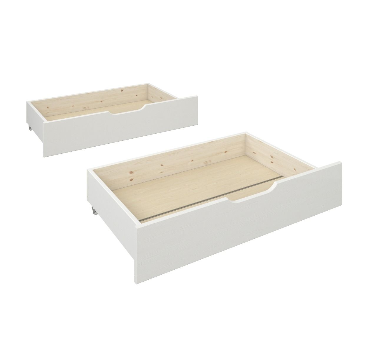 Noomi Bodie Bunk Bed with Shelves White Solid Wood (FSC-Certified)