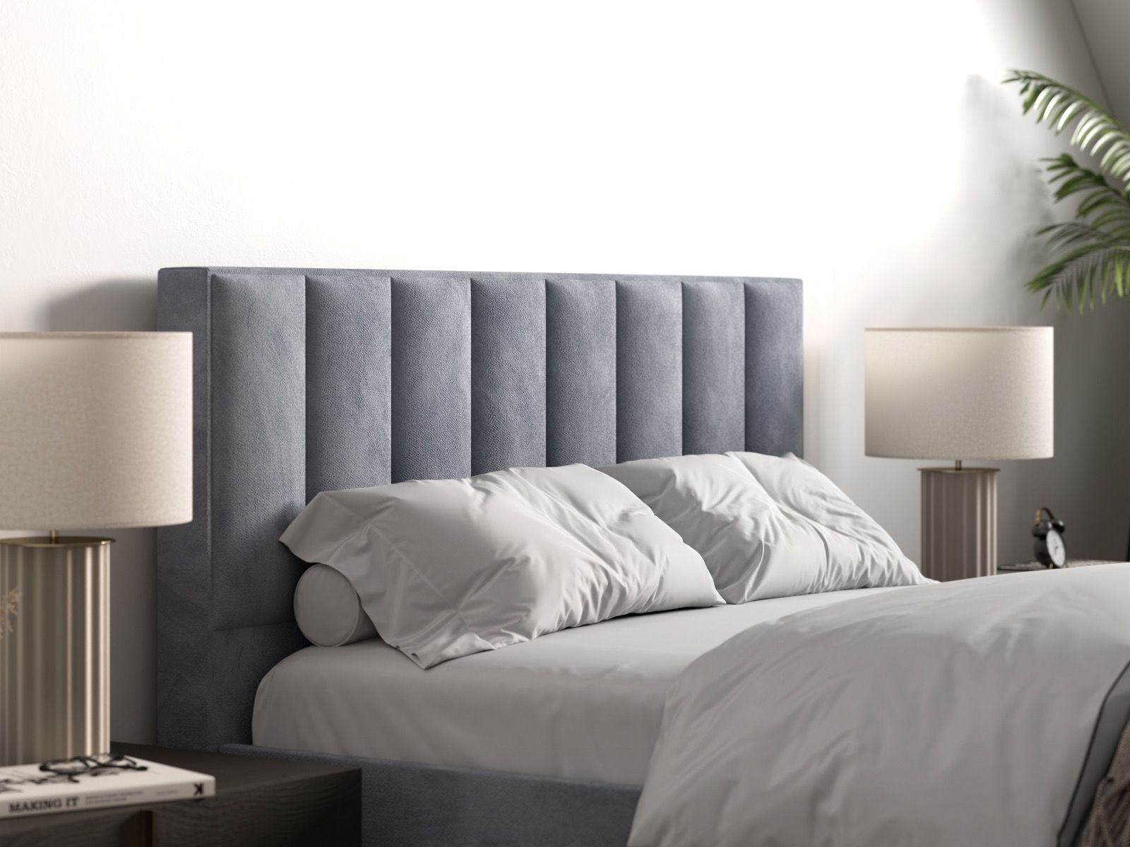 Flair Riverside Fabric Bed Frame Grey