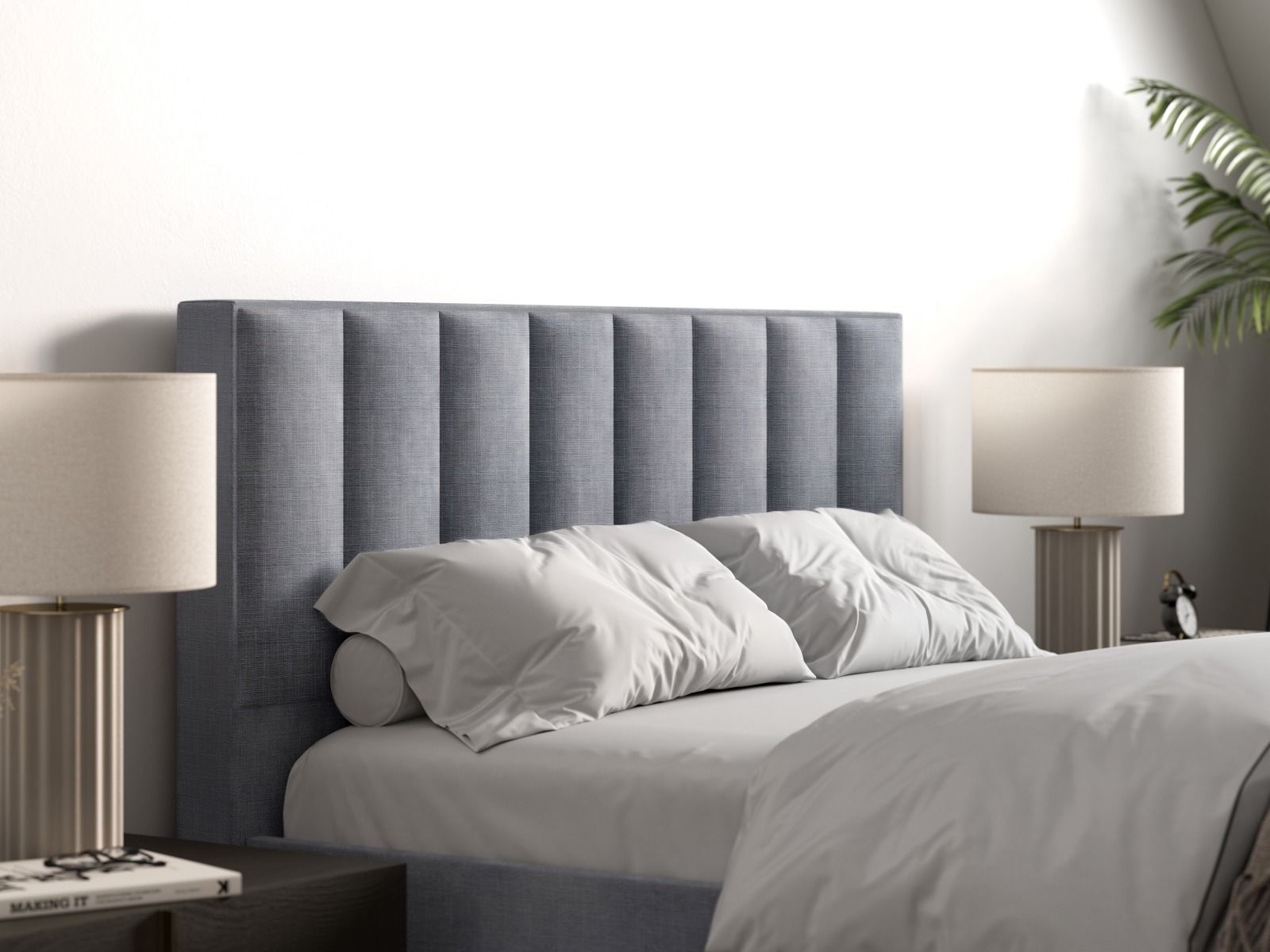 Flair Riverside Fabric Bed Frame Grey