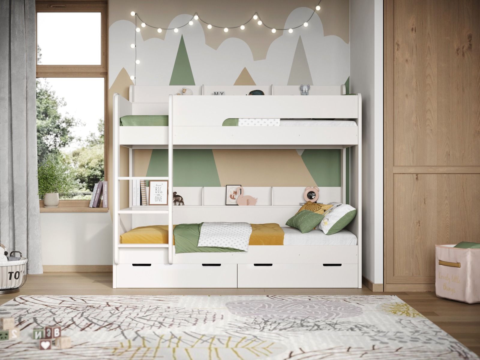 Flair Eddie Storage Bunk Bed with Shelves