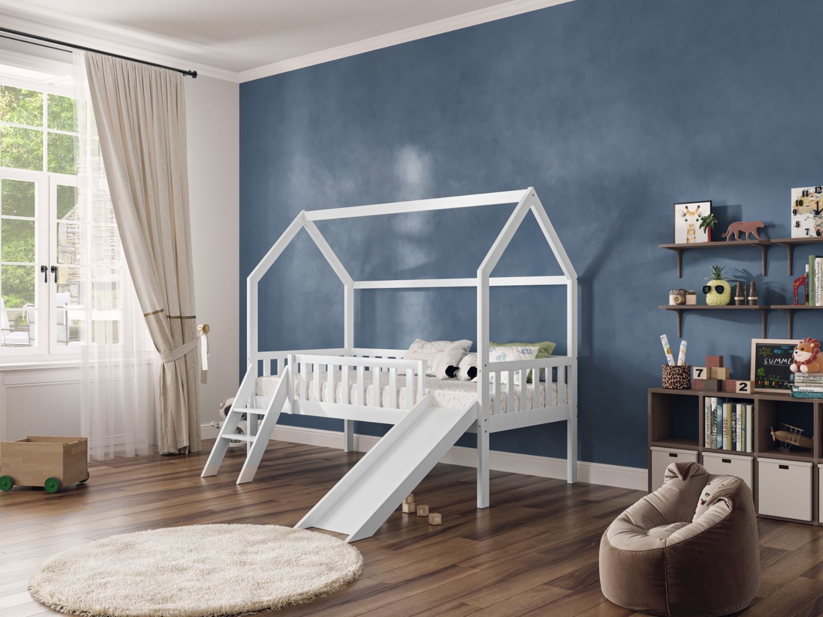 Flair Explorer Slide Mid Sleeper with Rails White