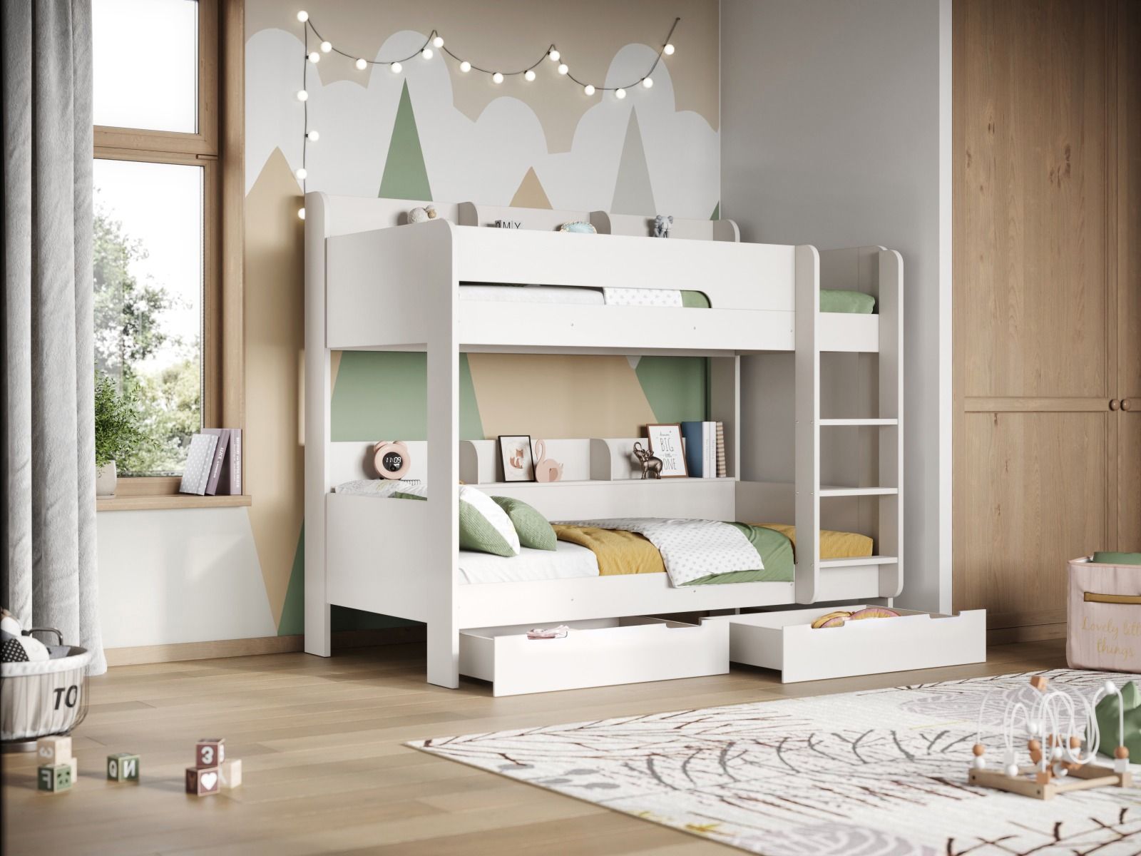 Flair Eddie Storage Bunk Bed with Shelves