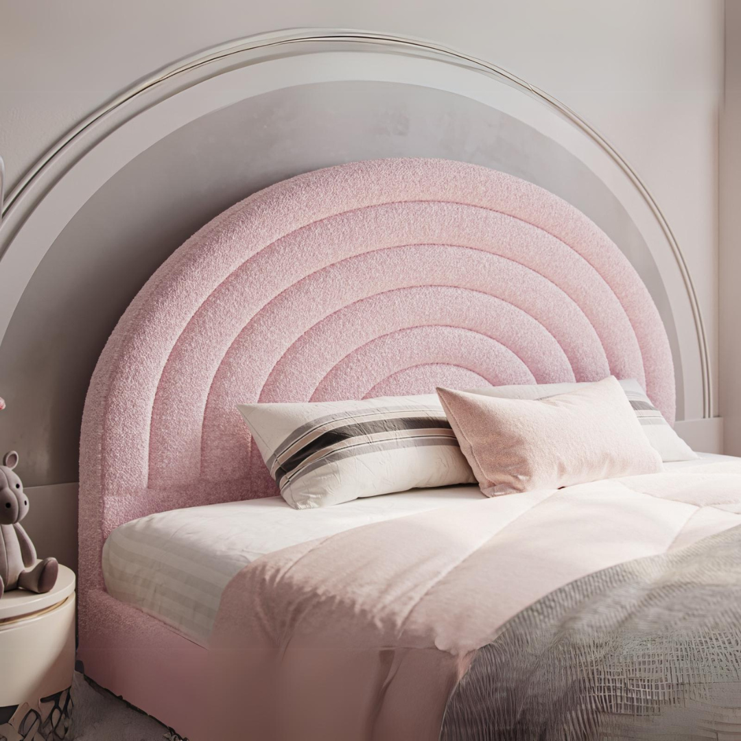 Flair Ava Double Boucle Bed Frame Pink