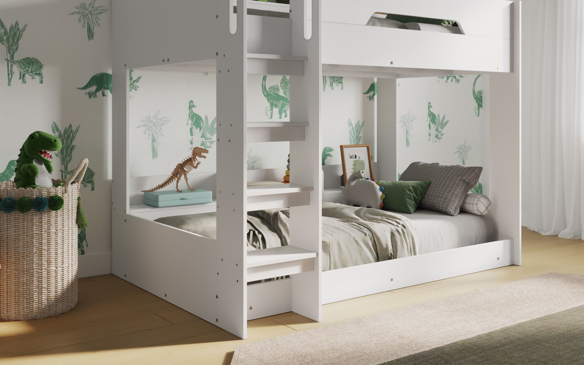 Flair Gravity Low Bunk Bed with Shelves