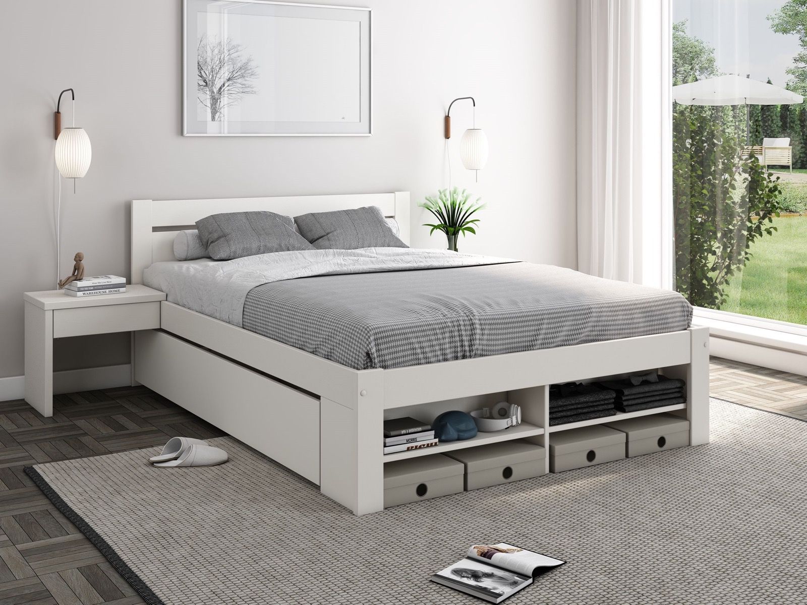 Noomi Pradis Storage Bed White (FSC-Certified)