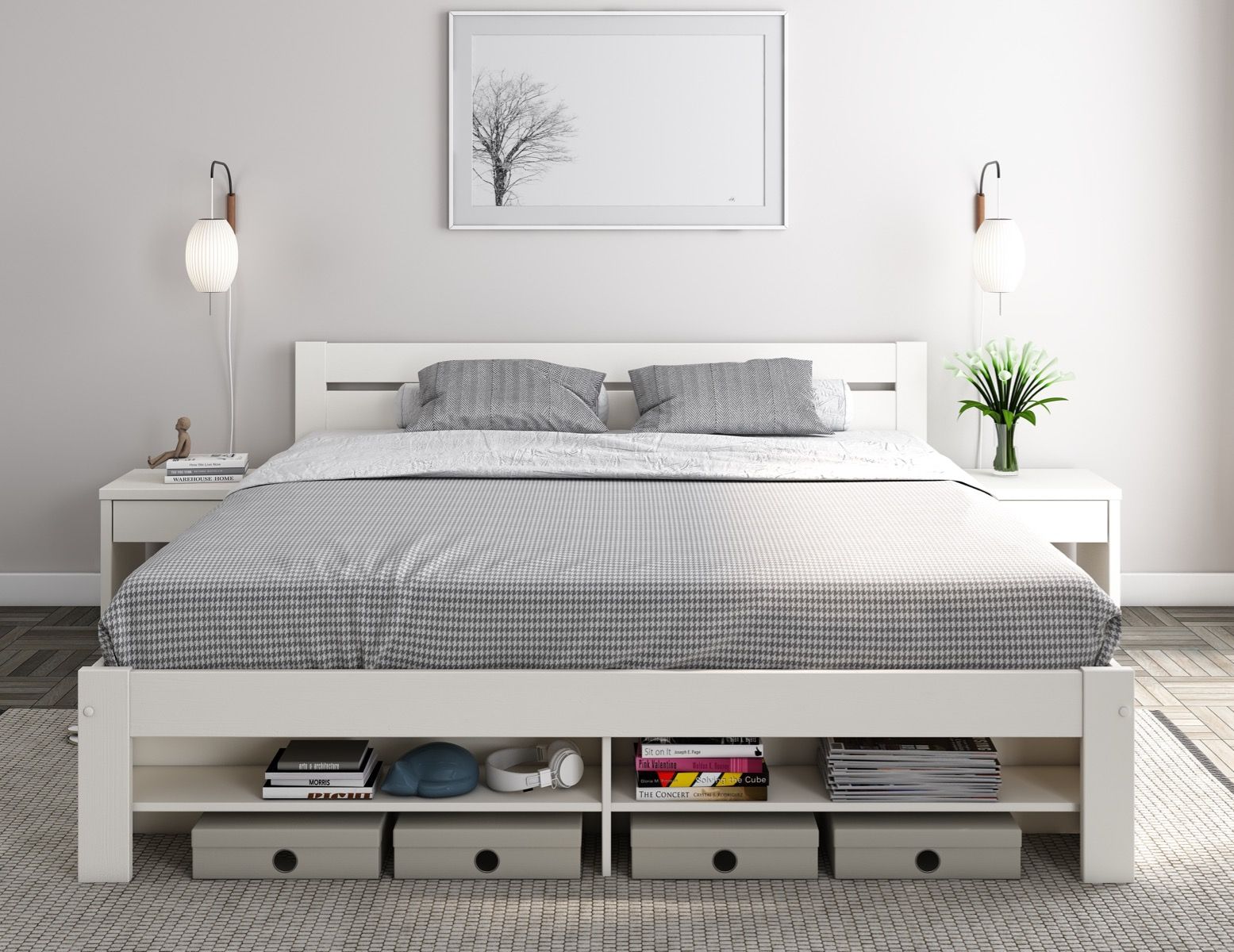 Noomi Pradis Storage Bed White (FSC-Certified)