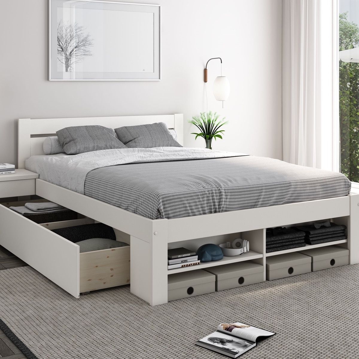 Noomi Pradis Storage Bed White (FSC-Certified)
