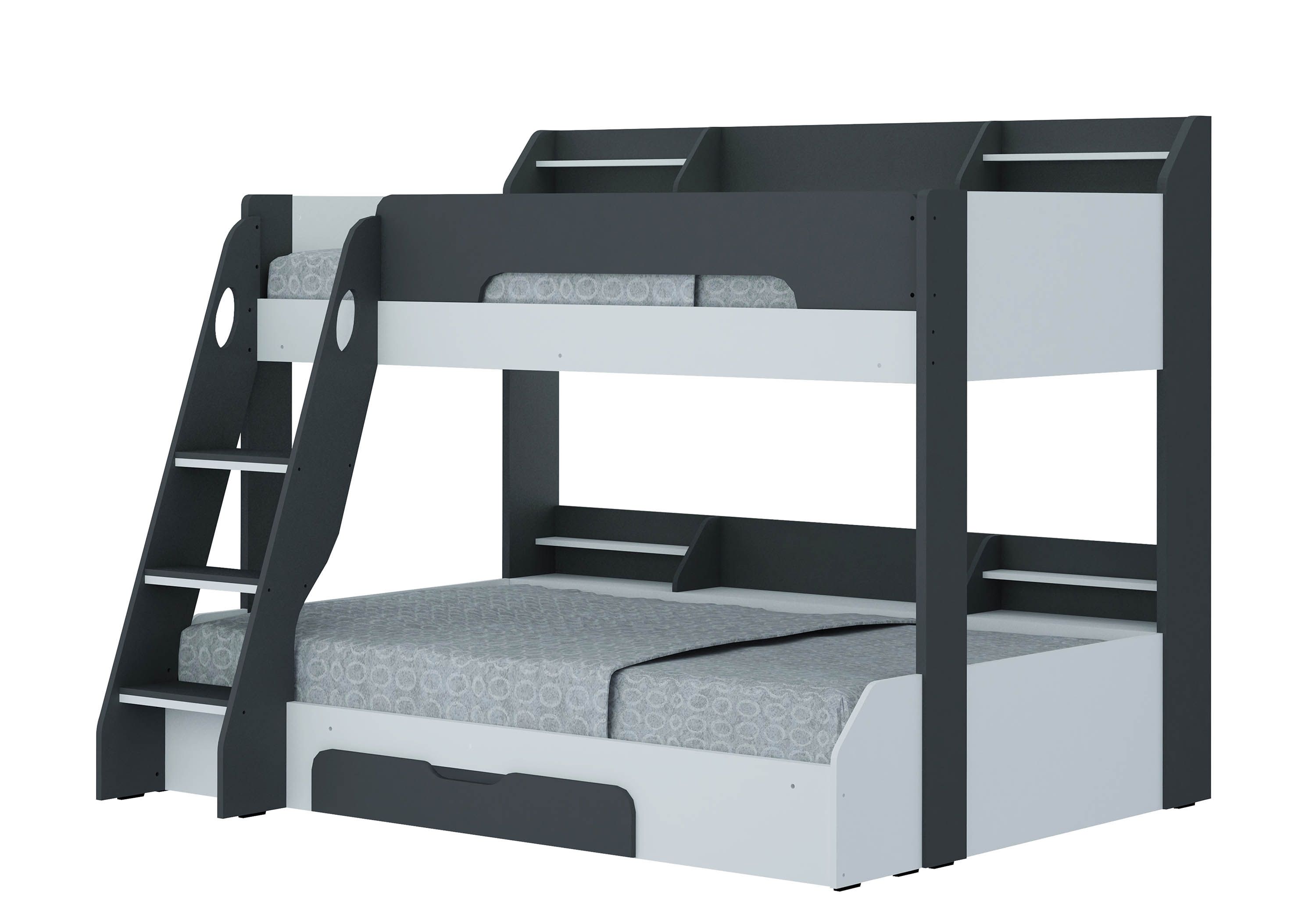 Flair Flick Triple Storage Bunk Bed Grey