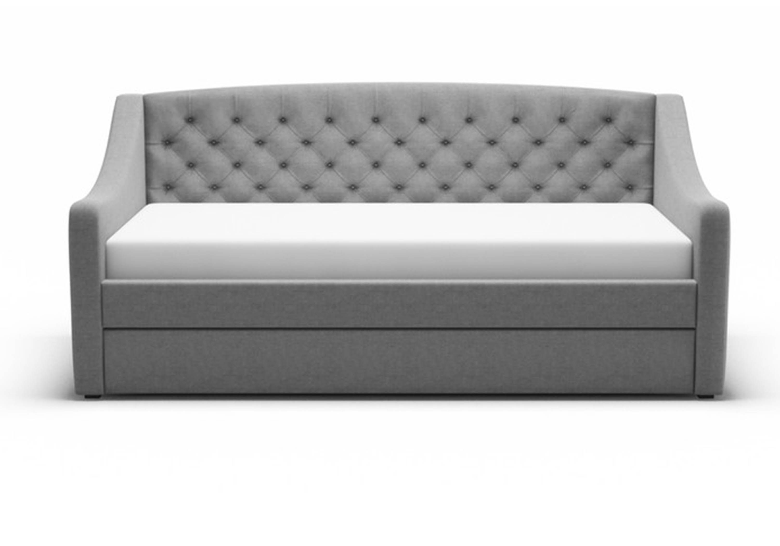 Flair Aurora Daybed with Trundle Grey Linen
