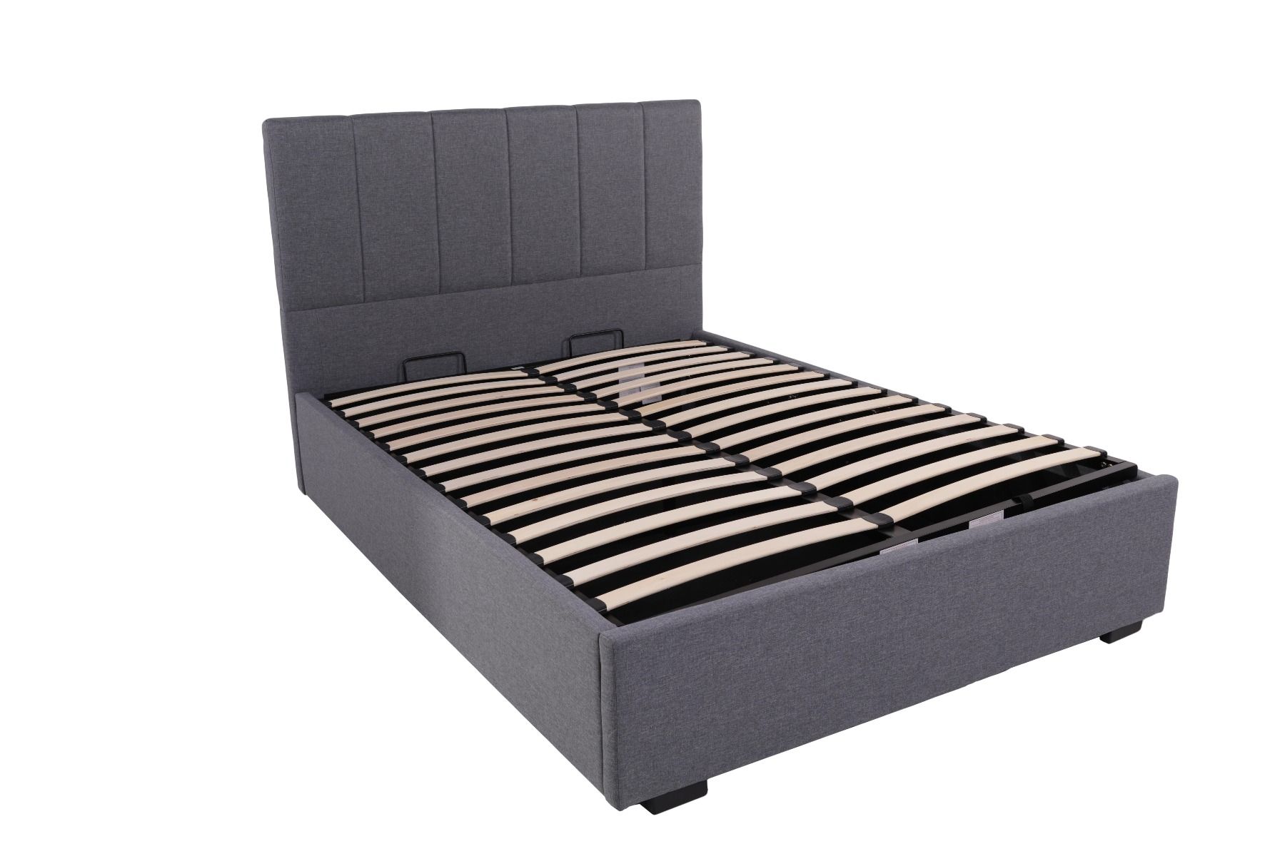 Flair Waltz Fabric Ottoman Bed Grey
