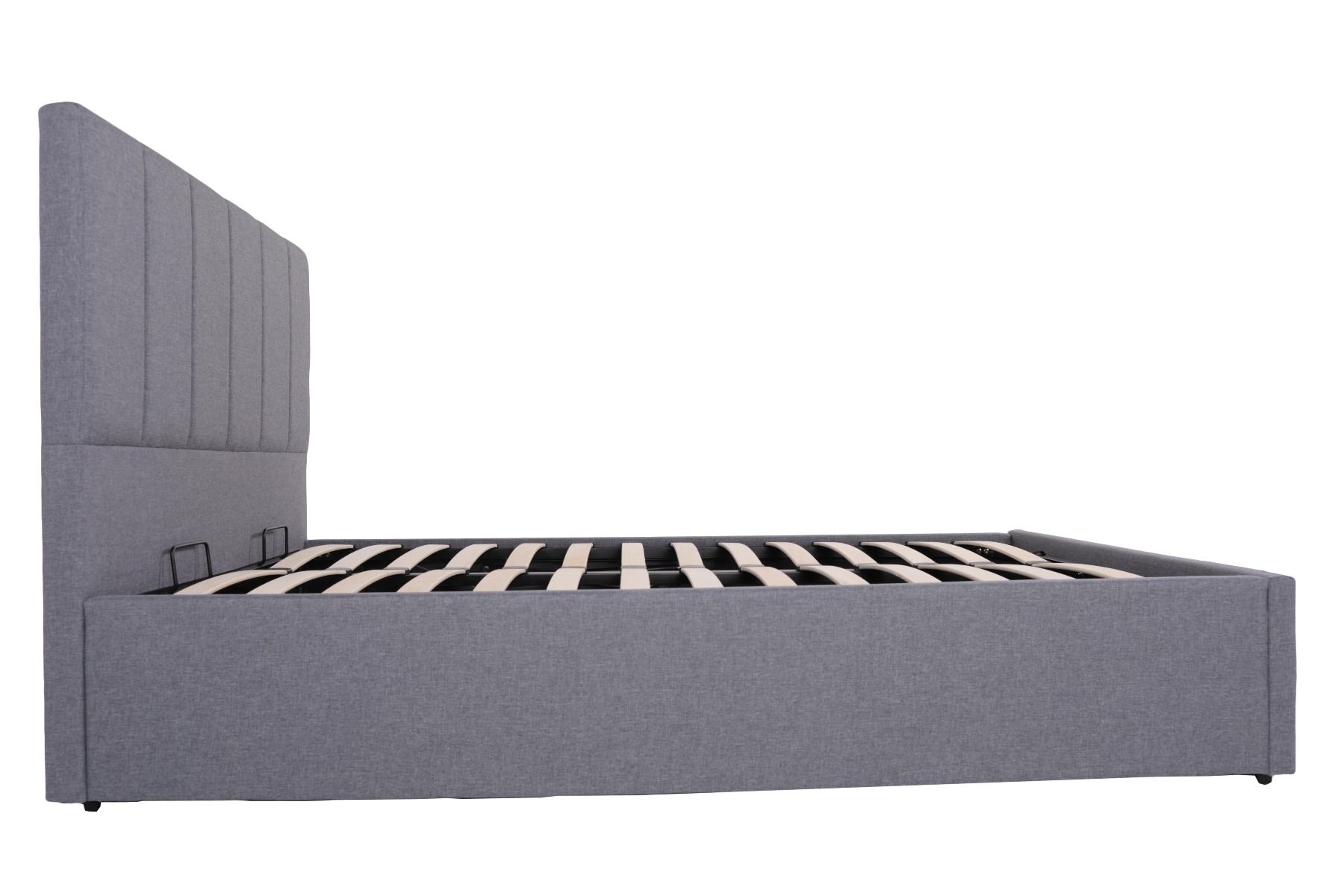 Flair Waltz Fabric Ottoman Bed Grey