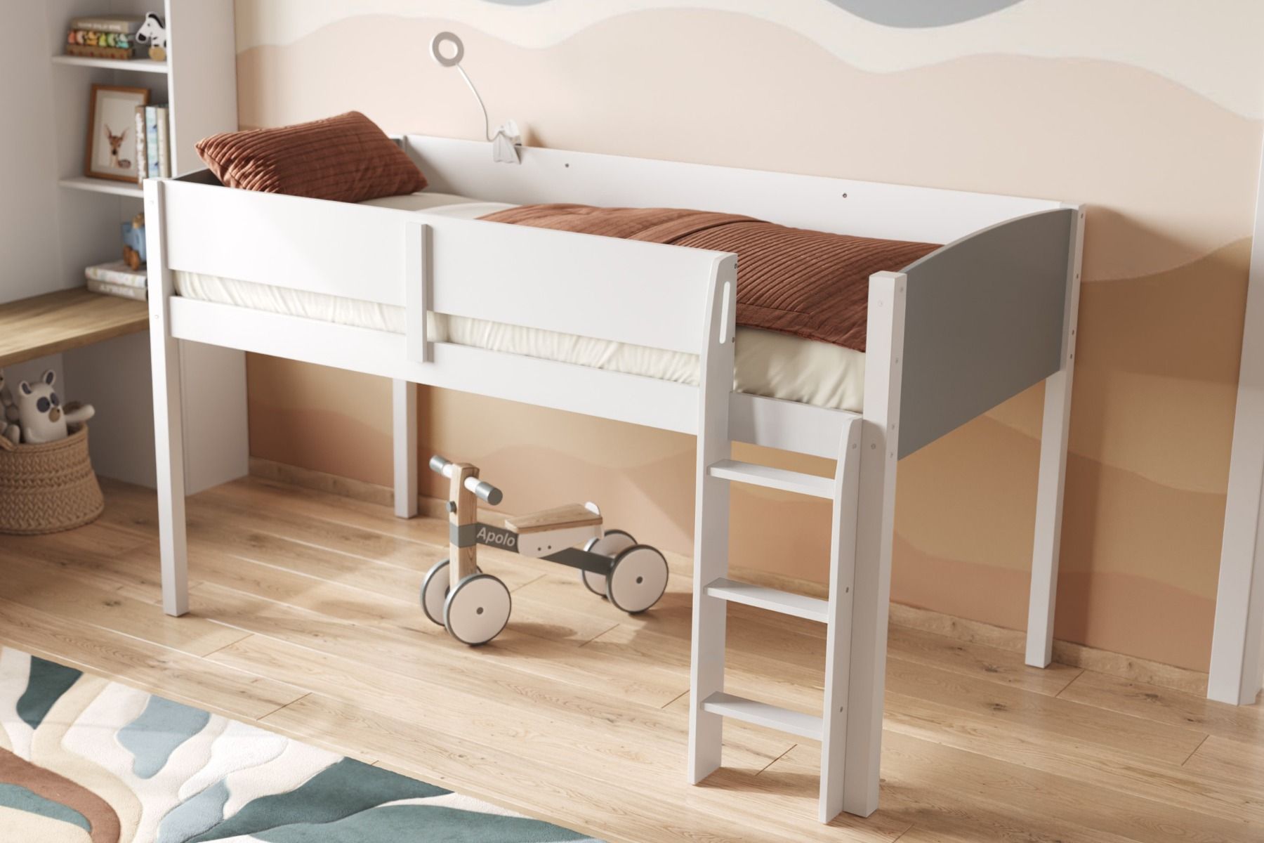 Flair Loop Wooden Mid Sleeper
