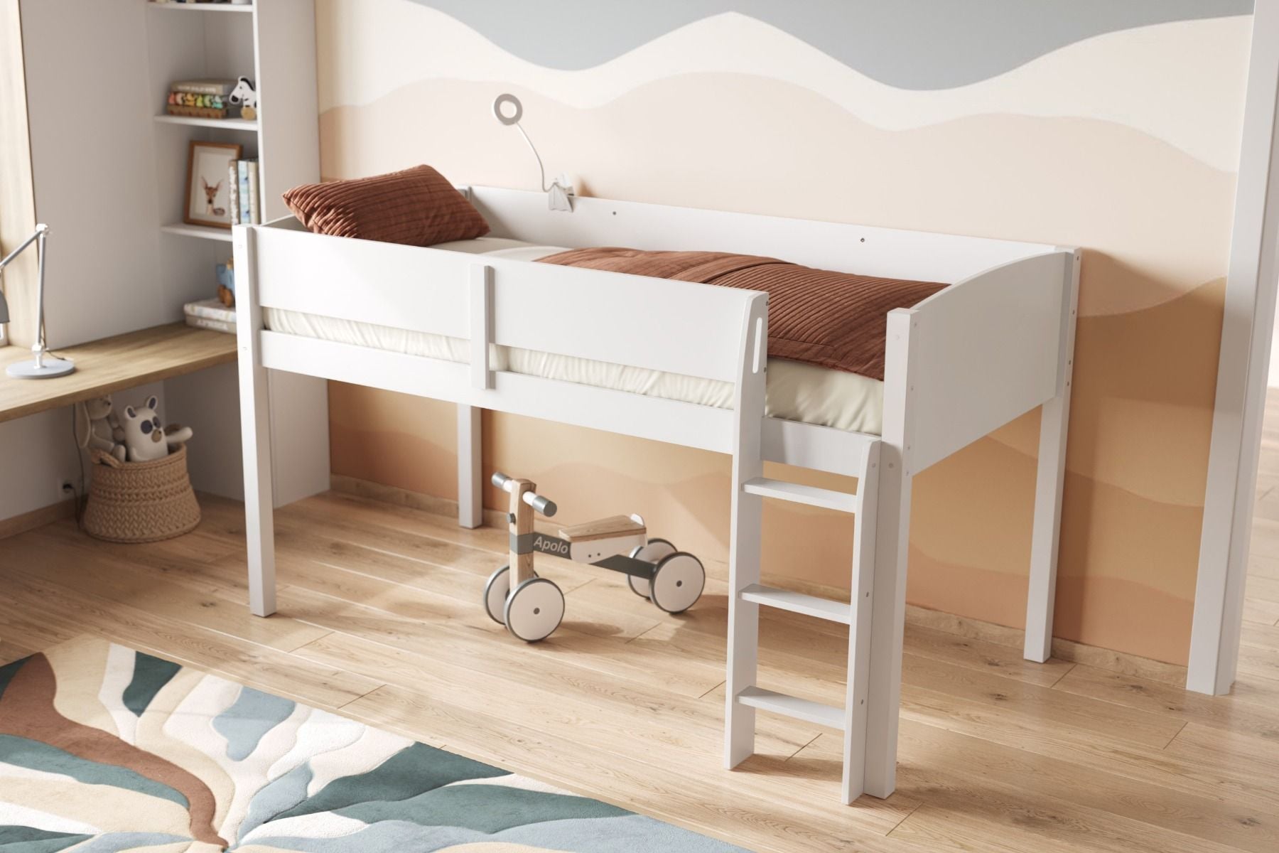 Flair Loop Wooden Mid Sleeper