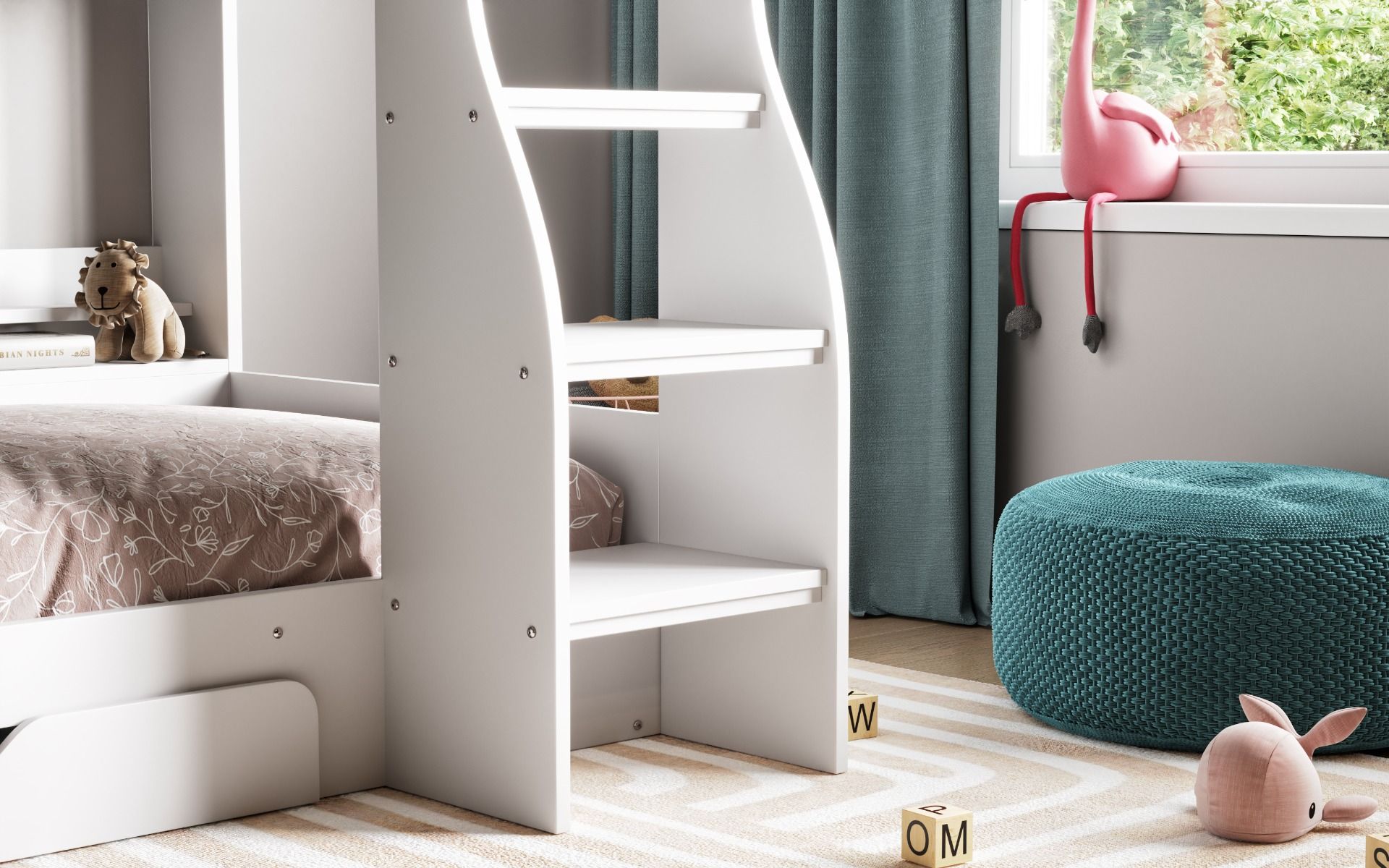 Flair Flick Storage Bunk Bed White