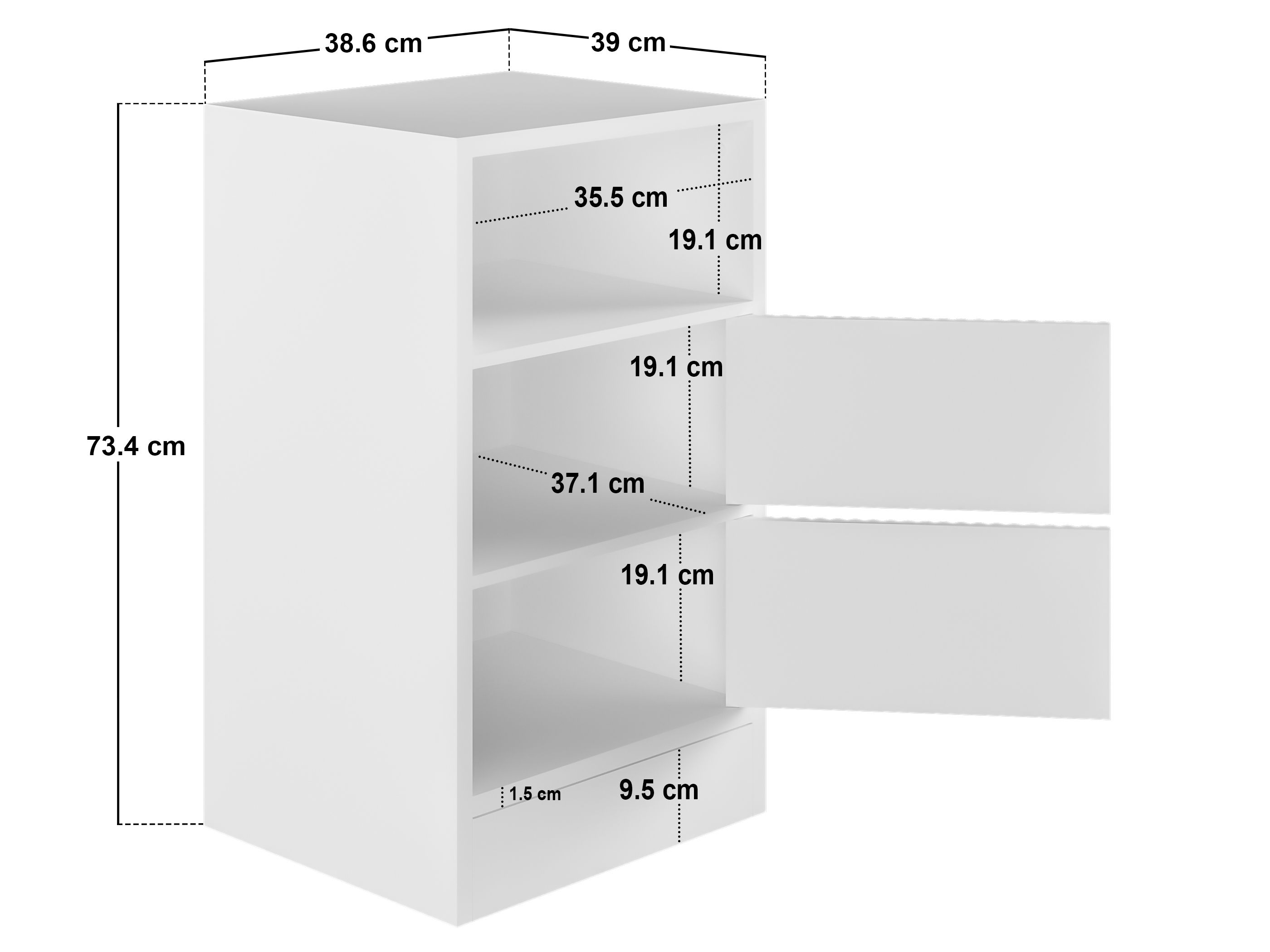 Flair Luca Mid Sleeper Cabin Bed with Drawers and Storage White