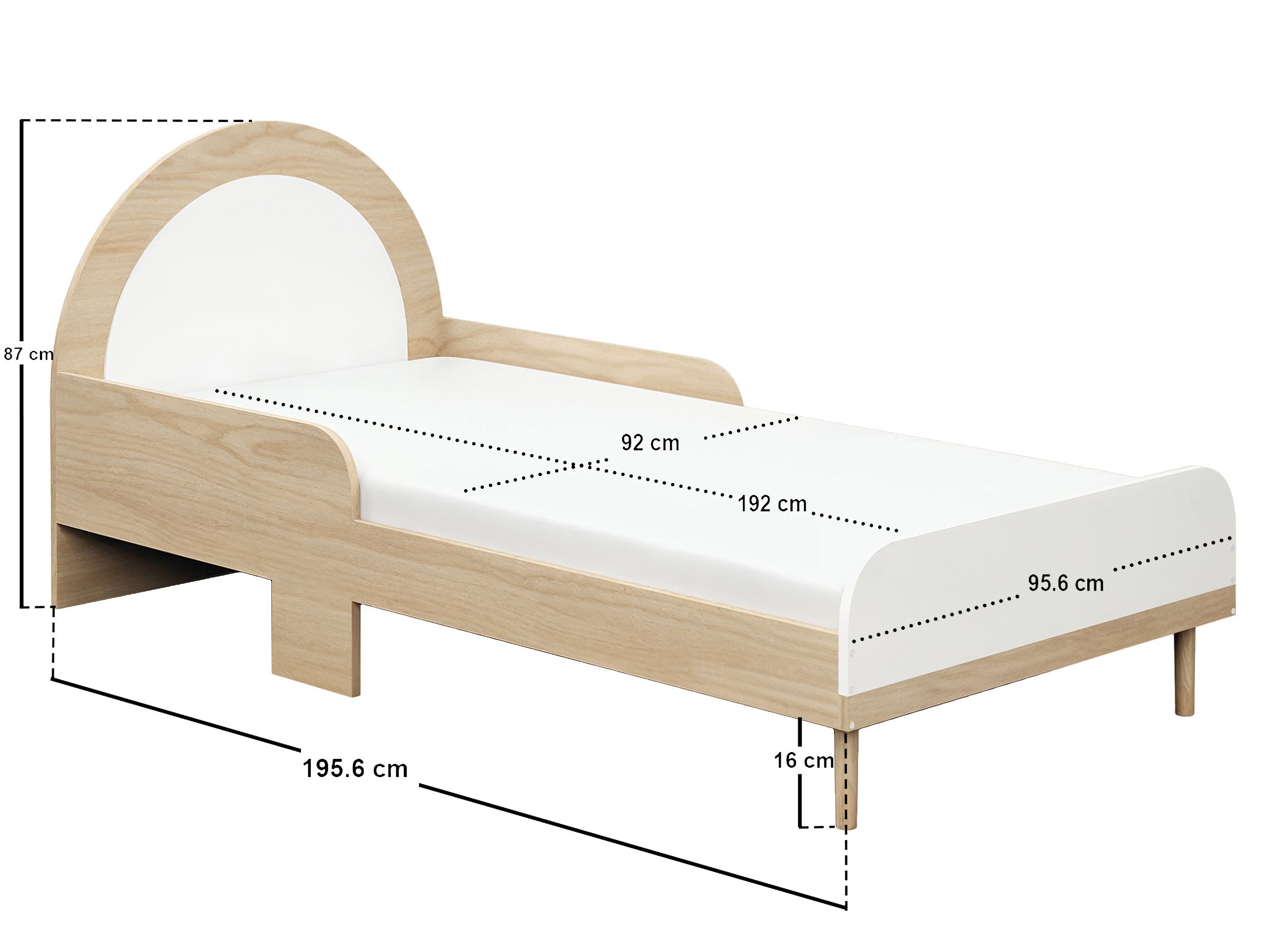Flair Noah Single Curved Headboard Bed