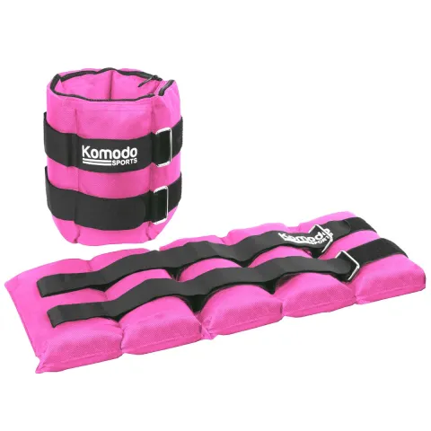 Pink Adjustable Ankle Weights - Max 10kg