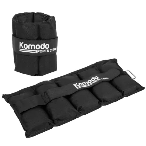 Black Adjustable Ankle Weights - Max 5kg