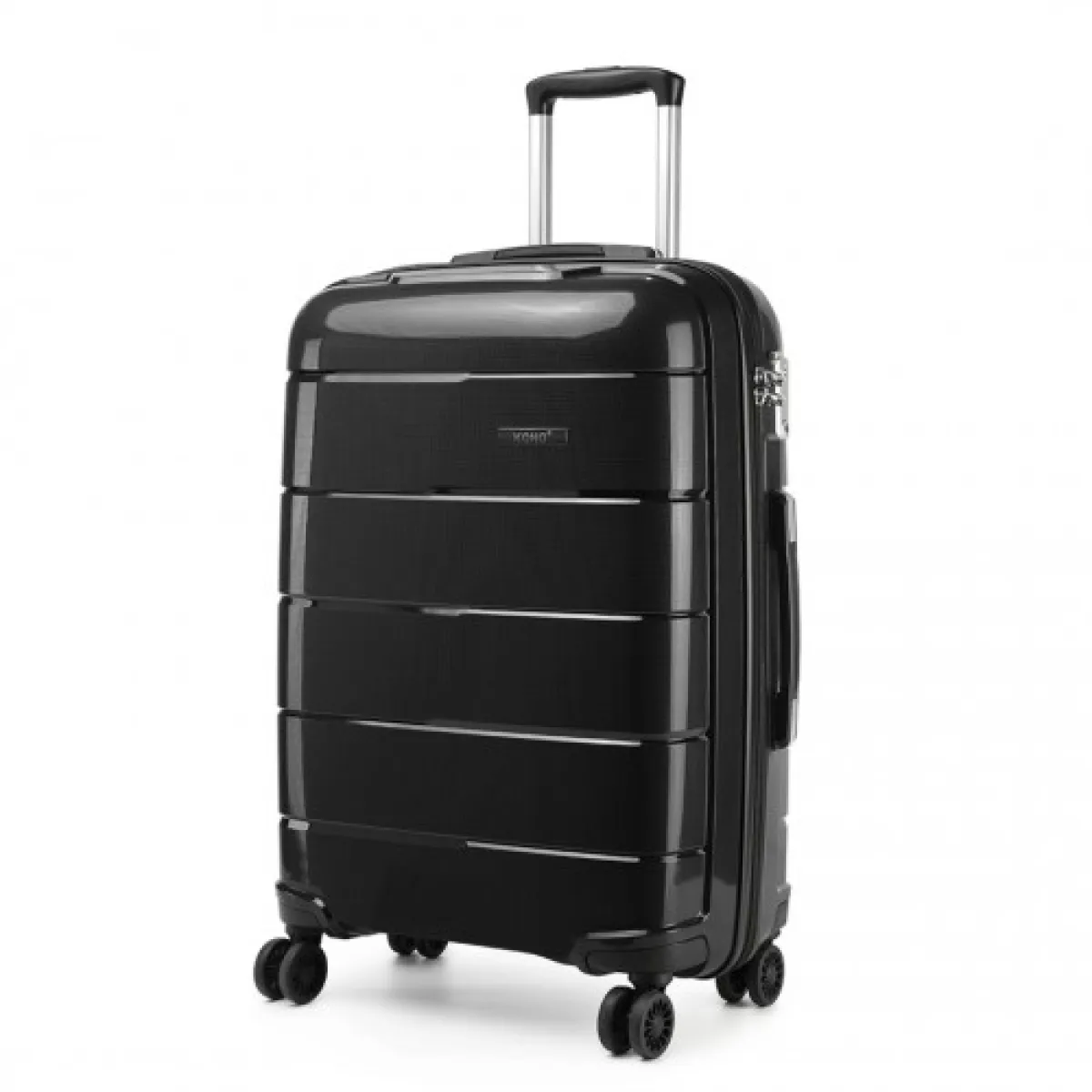 KONO 20 INCH CABIN SIZE HARD SHELL PP SUITCASE - BLACK