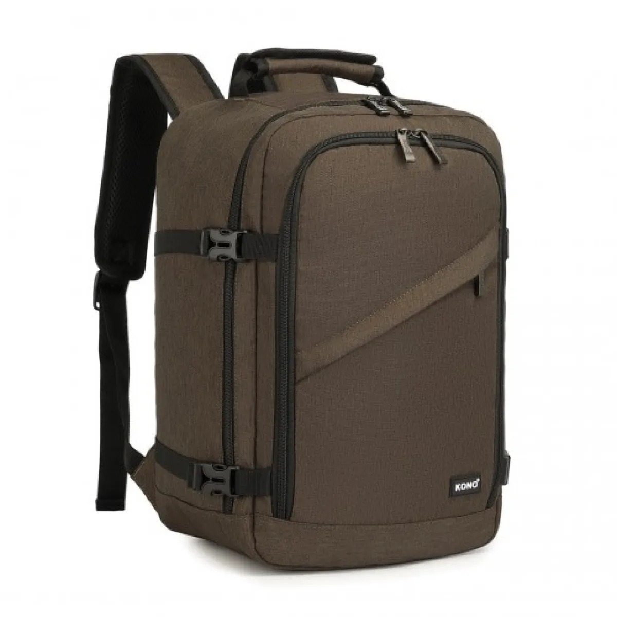 Kono Lightweight Cabin Bag Travel Business Backpack - Brown
